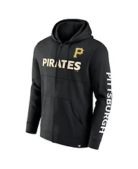 Fanatics Men's Black Pittsburgh Pirates Ace Hoodie Full-Zip Sweatshirt