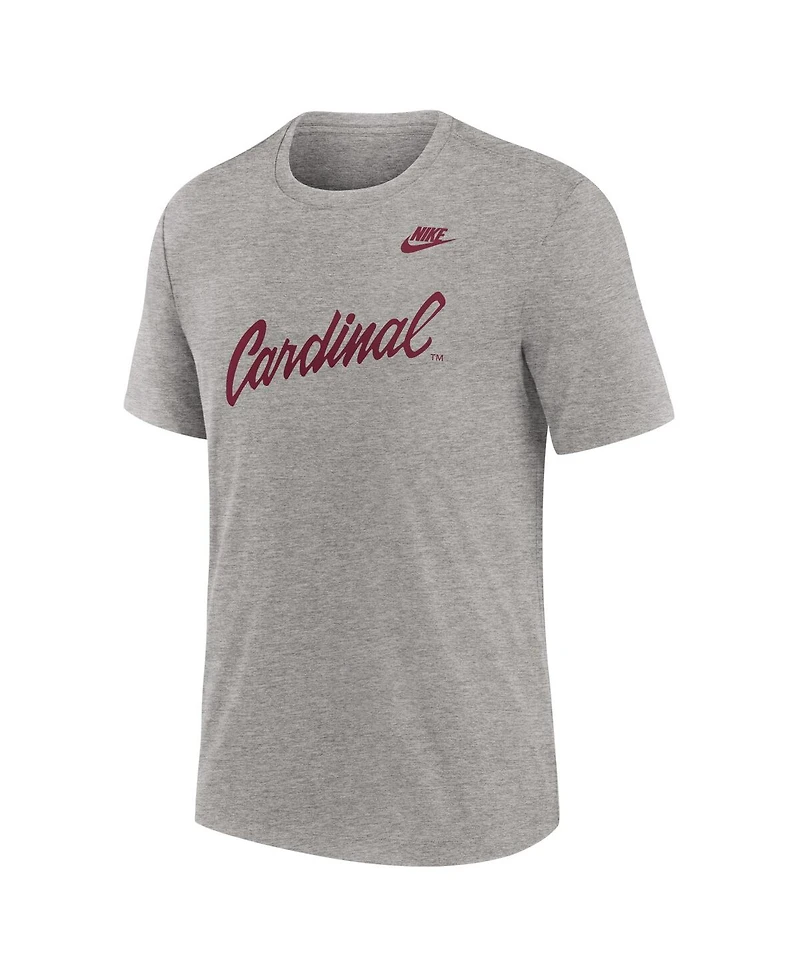 Nike Men's Heather Gray Stanford Cardinal Blitz Evergreen Legacy Primary Tri-Blend T-Shirt