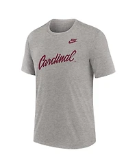 Nike Men's Heather Gray Stanford Cardinal Blitz Evergreen Legacy Primary Tri-Blend T-Shirt