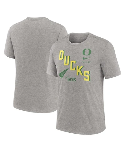Nike Men's Heather Gray Oregon Ducks Blitz Roll Call Tri-Blend T-Shirt