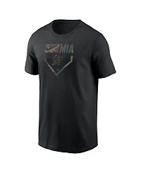Nike Men's Black Miami Marlins Camo T-Shirt