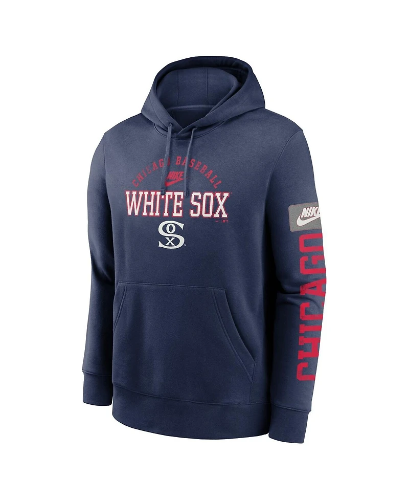Nike Men's Navy Chicago White Sox Cooperstown Collection Splitter Club Fleece Pullover Hoodie