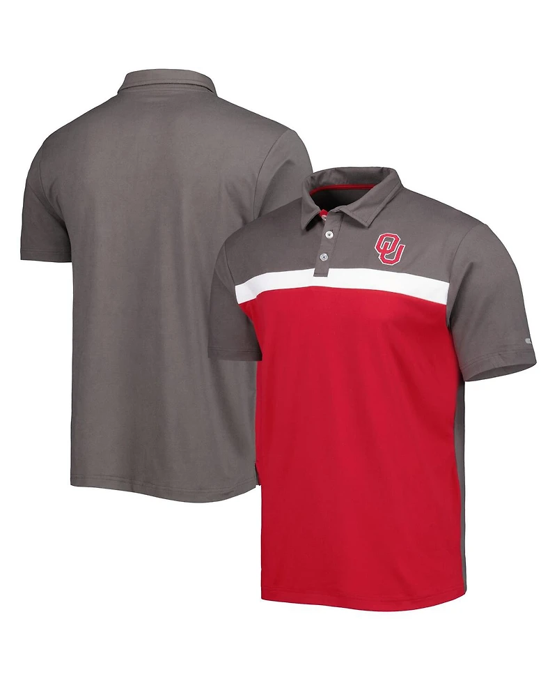 Colosseum Men's Charcoal Oklahoma Sooners Two Yutes Polo