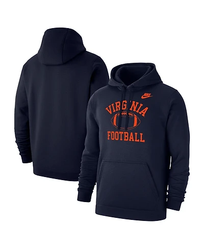 Nike Men's Navy Virginia Cavaliers Vintage Football Club Fleece Pullover Hoodie