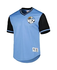 Mitchell & Ness Men's Sky-Blue Sporting Kansas City Mesh V-Neck T-Shirt