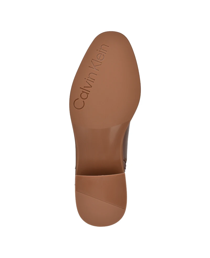 Calvin Klein Women's Jasen Buckle Strap Block Heel Booties