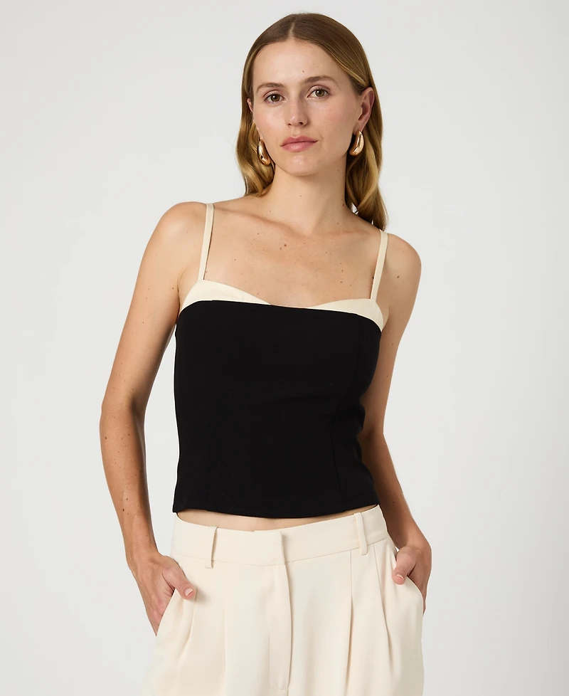 French Connection Women's Azra Corset-Strap Twill Top