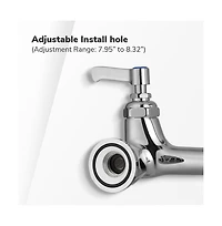 Aquaterior Pre-Rinse Brass Wall-mount Faucet w/ 12" Add-On Faucet Restaurant Cupc Nsf