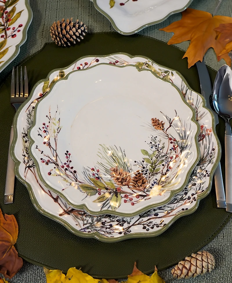 Certified International Winters Forest Salad Plates, Set of 4
