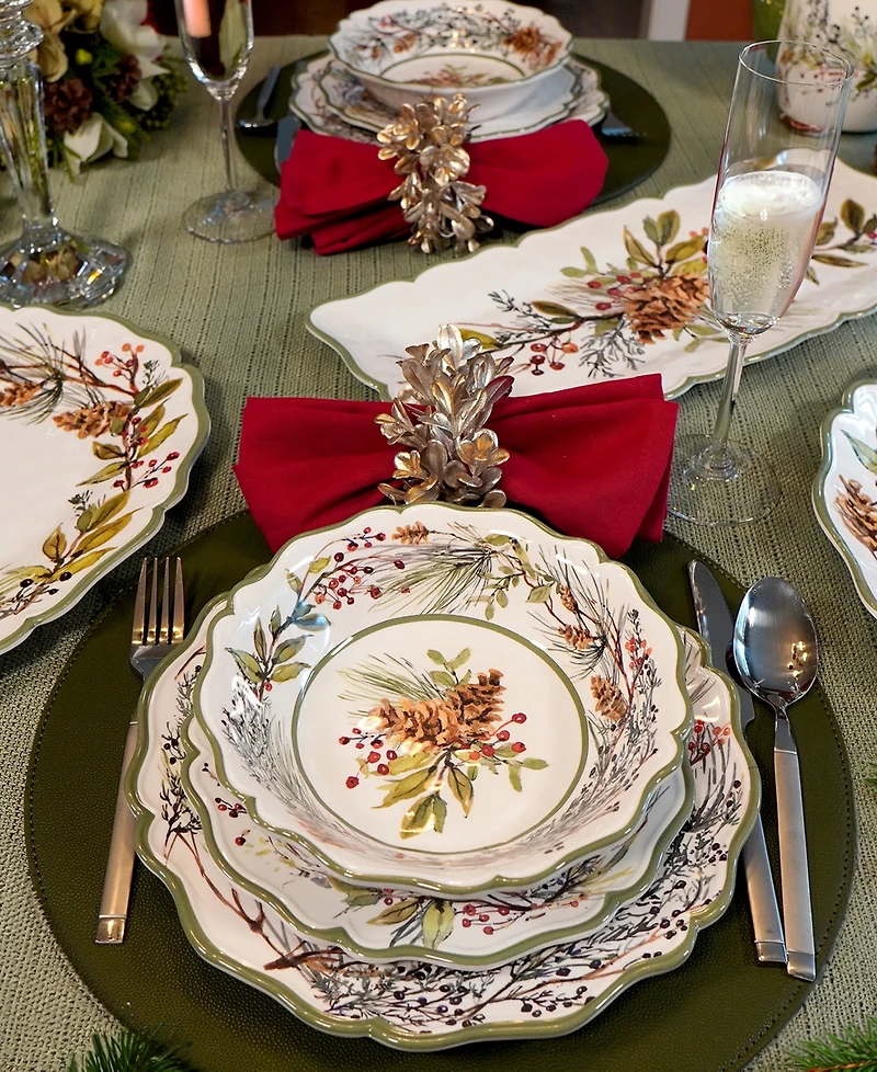Certified International Winters Forest All Purpose Bowls, Set of 4