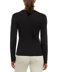 Three Dots Women's Long-Sleeve Crewneck T-Shirt