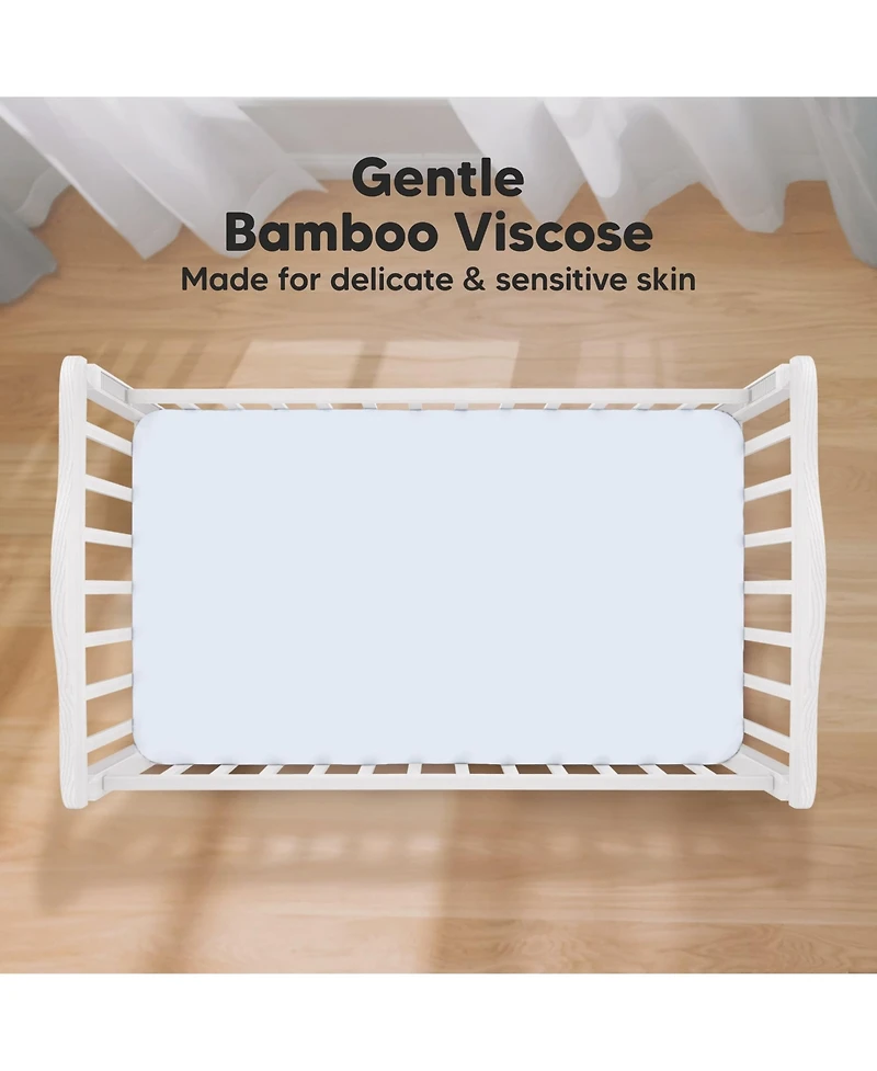 KeaBabies 2pk Fitted Crib Sheets for Boys, Girls, Baby Sheet, Standard Nursery Sheet Cover
