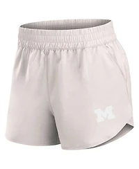 Fanatics Women's White Michigan Wolverines Studio Woven Vibe Shorts