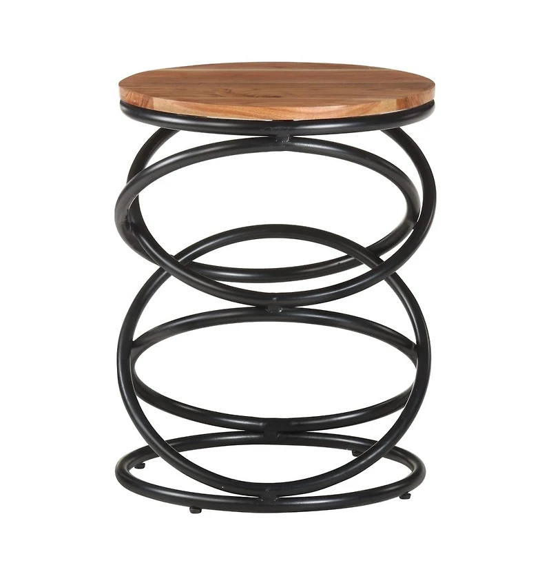 vidaXL End Table 15.7"x15.7"x20.5" Solid Acacia Wood