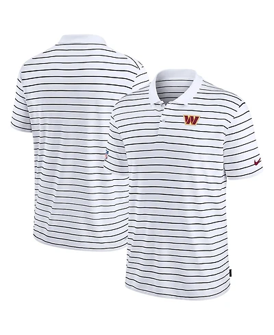 Nike Men's White/Black Washington Commanders Sideline Lock Up Victory Performance Polo