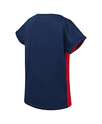 Outerstuff Big Girls Red/Navy Uswnt Half-Volley T-Shirt