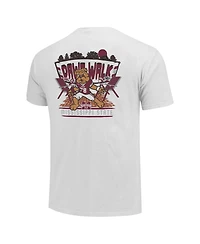 Image One Big Boys and Girls White Mississippi State Bulldogs Hyperlocal Comfort Colors T-Shirt