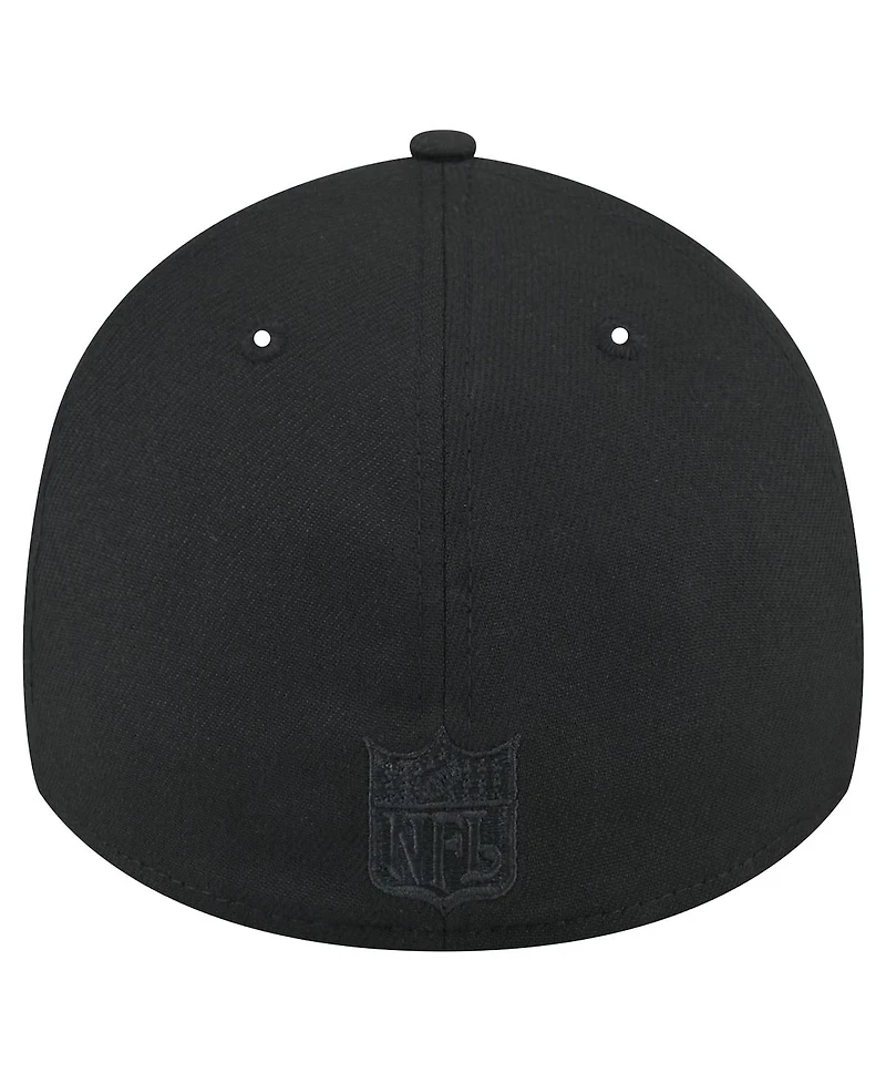 New Era Men's Black Jacksonville Jaguars Throwback 39THIRTY Flex Hat