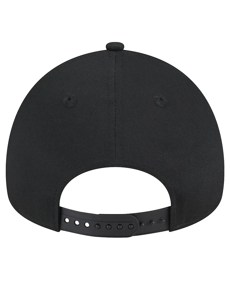New Era Men's Black Jacksonville Jaguars Throwback Logo Standard A-Frame 9FORTY Adjustable Hat