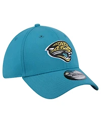 New Era Men's Teal Jacksonville Jaguars Throwback Logo Standard 39THIRTY Flex Hat