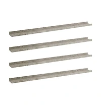 vidaXL Wall Shelves 4 pcs Concrete Gray 39.4"x3.5"x1.2"