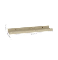 vidaXL Wall Shelves 2 pcs Sonoma Oak 15.7"x3.5"x1.2"