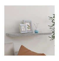 vidaXL Floating Wall Shelf Concrete Gray 31.5"x9.3"x1.5" Mdf