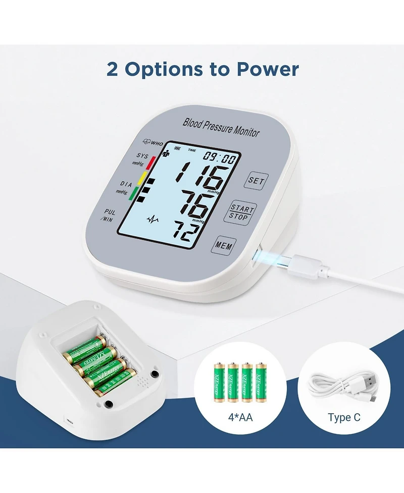 Cowin Blood Pressure Monitors Automatic Upper Arm Dual User