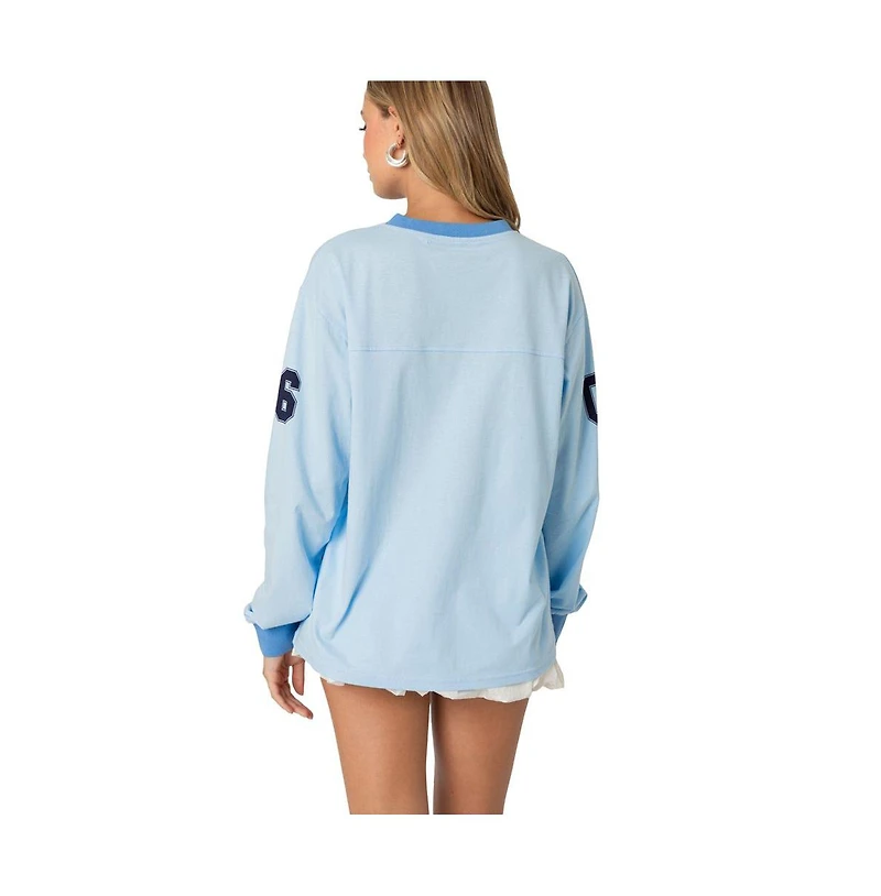 Edikted Womens 06 Oversized Long Sleeve T Shirt