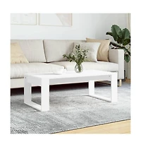 Coffee Table White 40.2"x19.7"x13.8" Engineered Wood
