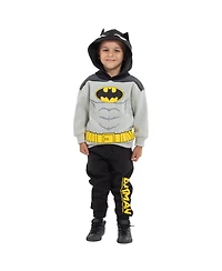 Dc Comics Boys Justice League Superman Batman Fleece Pullover Hoodie and Pants Outfit Set to