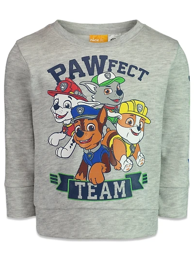 Paw Patrol Big Boys Chase Marshall Rubble Fleece Sweatshirt