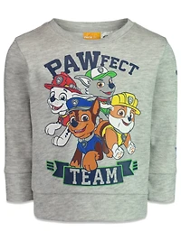 Paw Patrol Big Boys Chase Marshall Rubble Fleece Sweatshirt