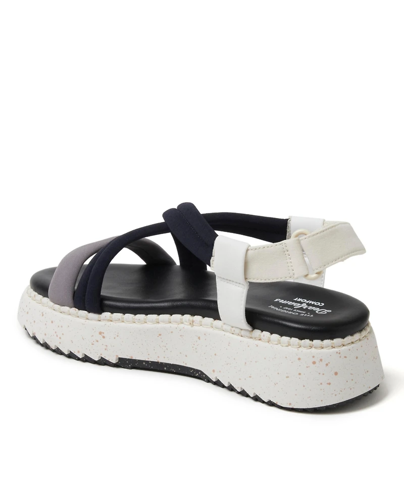 Dearfoams Women's Daylen Adjustable Strap Platform Sandal