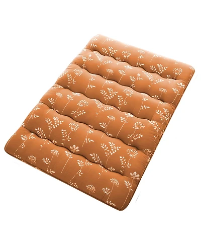 Futon Mattress Full Size, Floral Print Floor Pad Portable Dorm Sleeping Pad, 54"x 80"