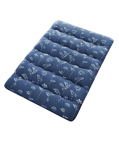 Futon Mattress Full Size, Floral Print Floor Pad Portable Dorm Sleeping Pad, 54"x 80"