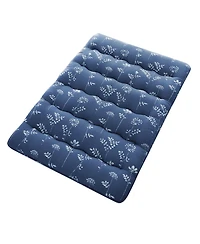 Futon Mattress Full Size, Floral Print Floor Pad Portable Dorm Sleeping Pad, 54"x 80"
