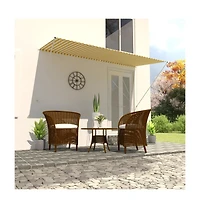 Retractable Awning 118.1"x59.1" Yellow and White