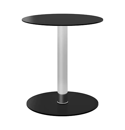 vidaXL Coffee Table Black 15.7" Tempered Glass