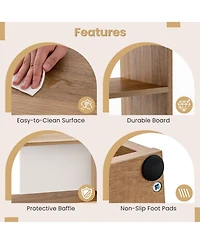 Sugift 2-Piece Separable Bookshelf Floor Standing Corner Display Storage