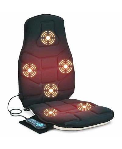 Skonyon Seat Cushion Massager with Heat and 6 Vibration Motors for Home