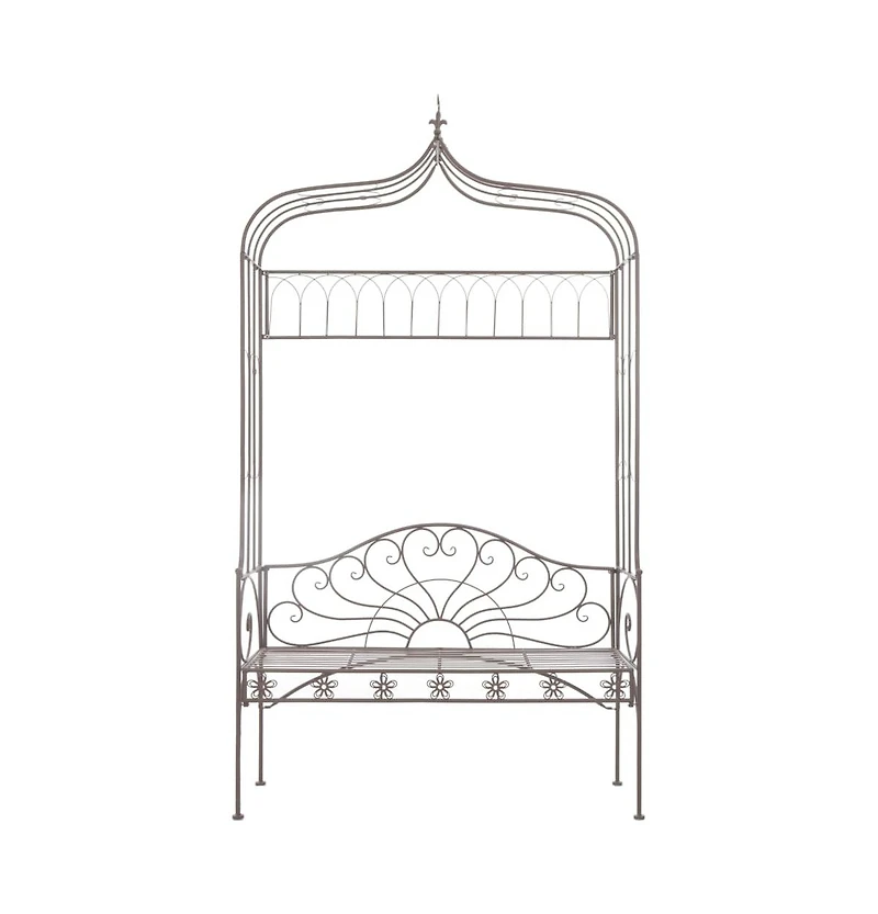 vidaXL Patio Bench 48" Iron Antique