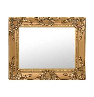 vidaXL Wall Mirror Baroque Style 19.7"x15.7" Gold