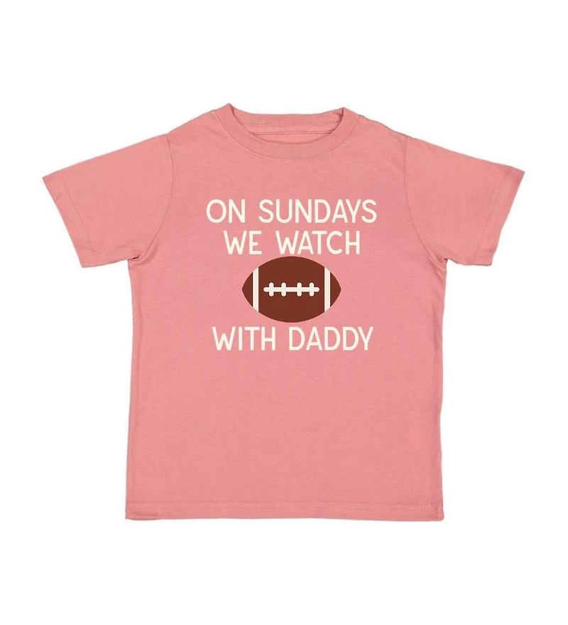 Sweet Wink Toddler Girls Football Sundays With Daddy Short Sleeve T-Shirt
