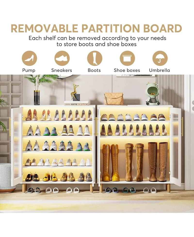 Tribesigns Shoe Cabinet Storage for Enterway, 24 Pairs Shoe Organizer Storage Rack