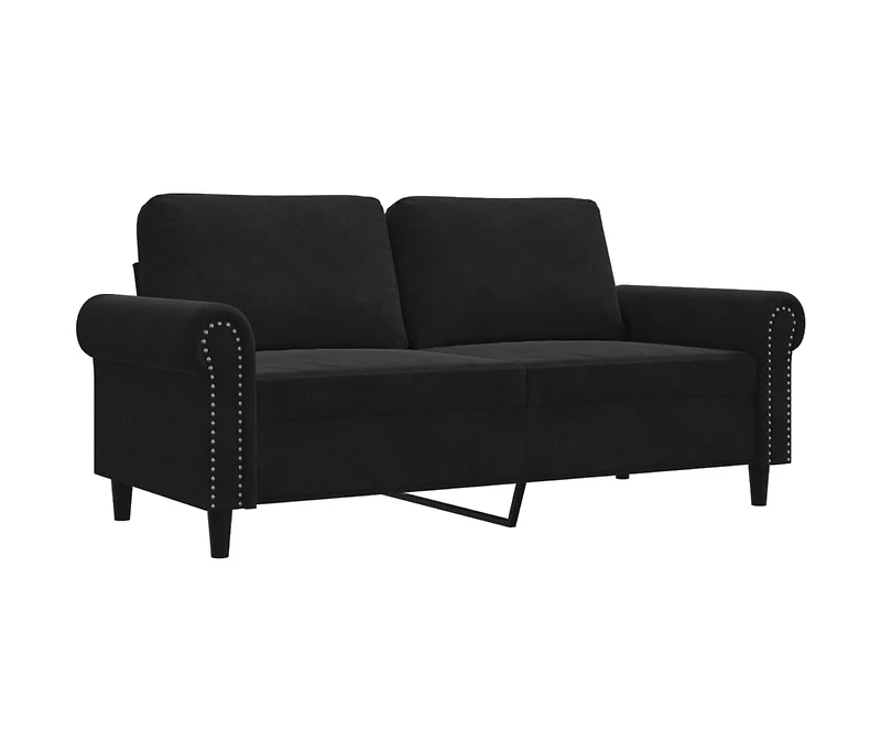 vidaXL 2-Seater Sofa Black 55.1" Velvet