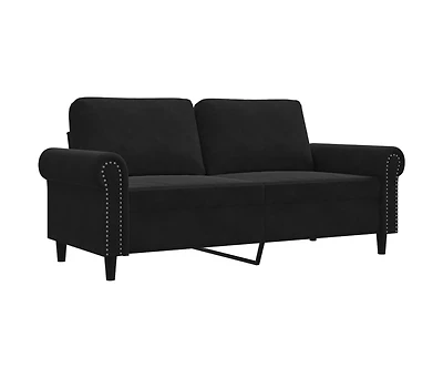 vidaXL 2-Seater Sofa Black 55.1" Velvet
