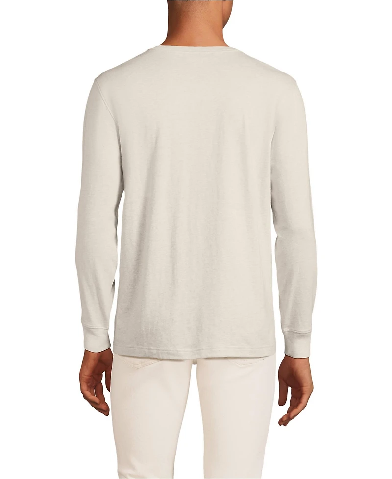 Lands' End Men's Tall Super-t Long Sleeve Henley Shirt