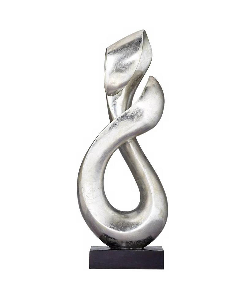 Studio 55D Open Infinity 24 1/2" High Silver Finish Modern Sculpture