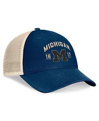 Top of the World Men's Navy Michigan Wolverines Heritage Waylon Trucker Adjustable Hat
